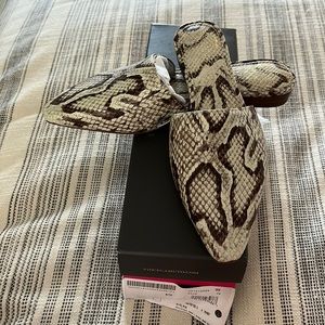 Vince Camuto snakeskin slides. NWT.  Size 6